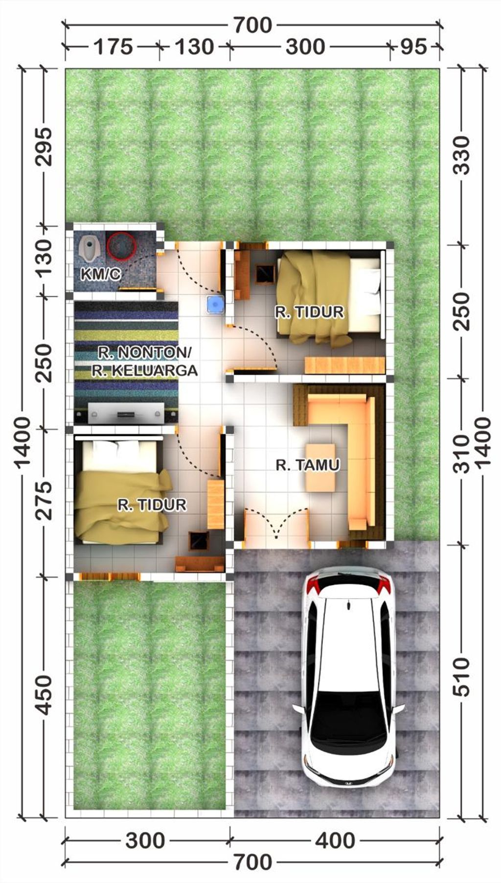 foto denah rumah tipe 36 perumahan MLP BLOK L