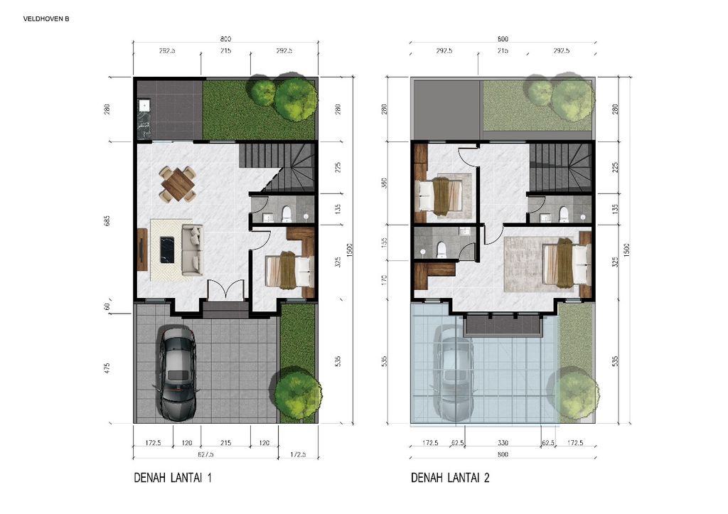 foto denah rumah tipe Veldoven Luxury perumahan CITRAHARMONI - CLUSTER CAMBRIDGE 2