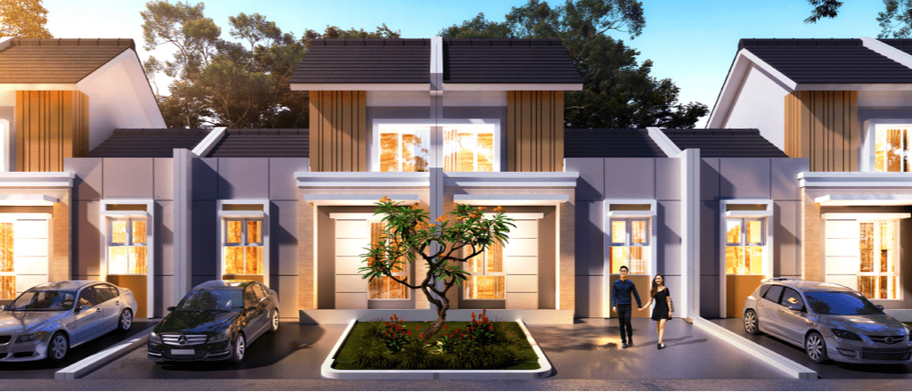 foto tampak rumah tipe HAMPTON perumahan PARADISE SERPONG CITY 2