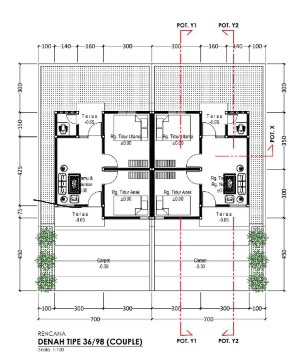 foto denah rumah tipe 36 perumahan SARAJA RESIDENCE