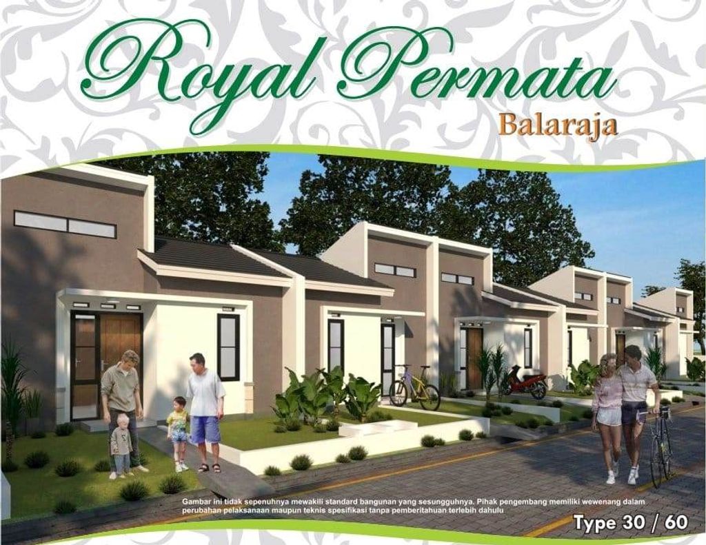 foto tampak rumah tipe 30/60 (185-2025) perumahan Royal Permata Balaraja