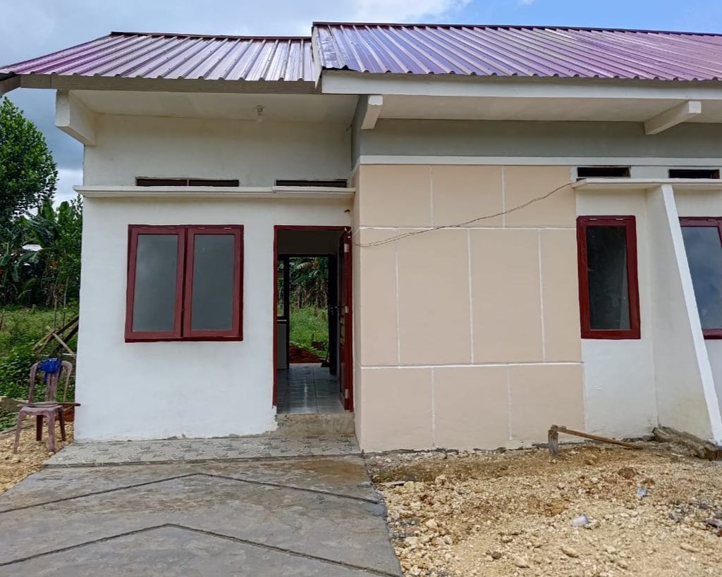 foto tampak rumah tipe 36 perumahan SARAJA RESIDENCE