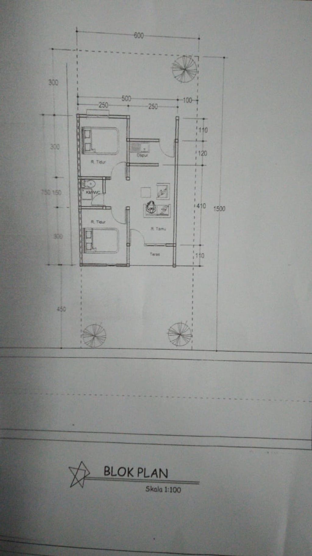 foto denah rumah tipe Single perumahan PERUMAHAN PONDOK INDAH MATANI