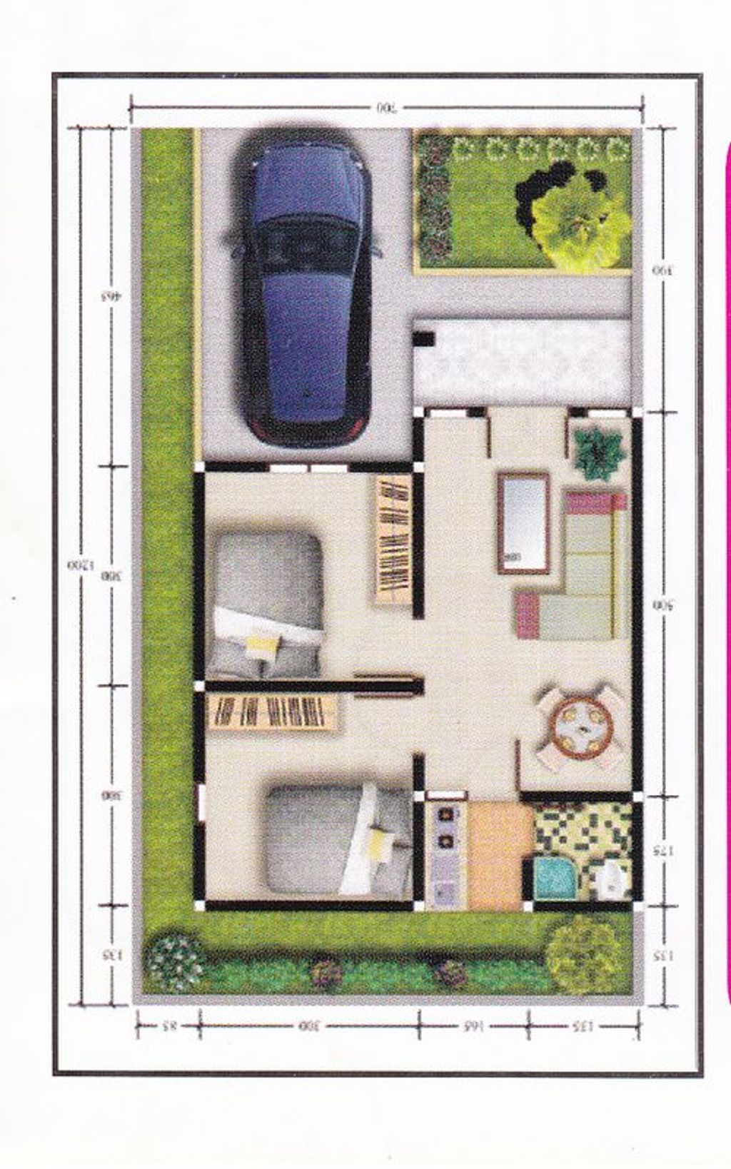 foto denah rumah tipe 36 perumahan GRAHA RESIDENCE