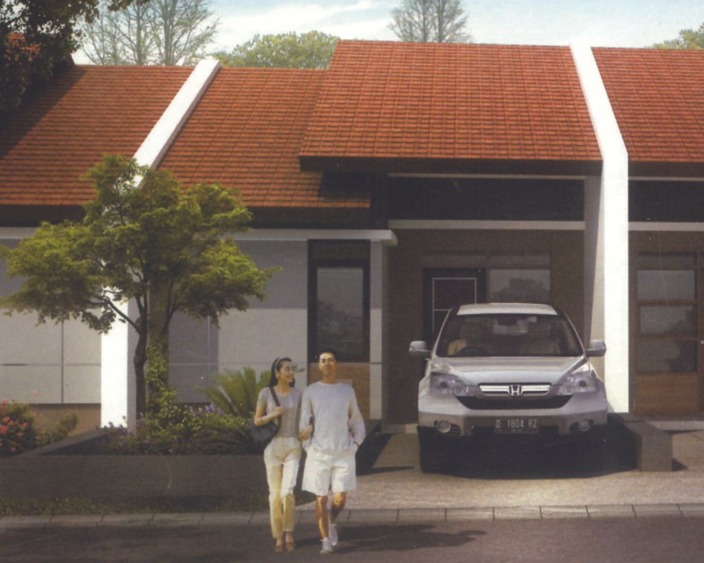 foto tampak rumah tipe 54/126 perumahan Antapani City