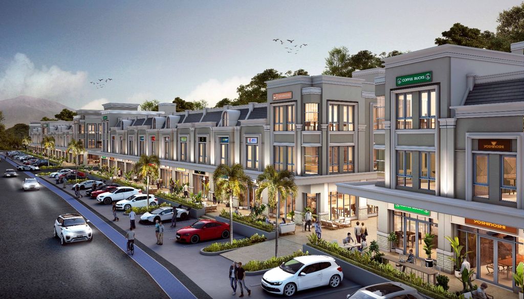 foto tampak rumah tipe STANDAR perumahan Podomoro Park Bandung (RUKO LA PLAZA)