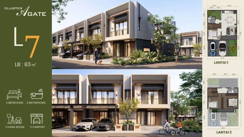 foto denah rumah tipe CRYSTAL PLUS perumahan The First Stone