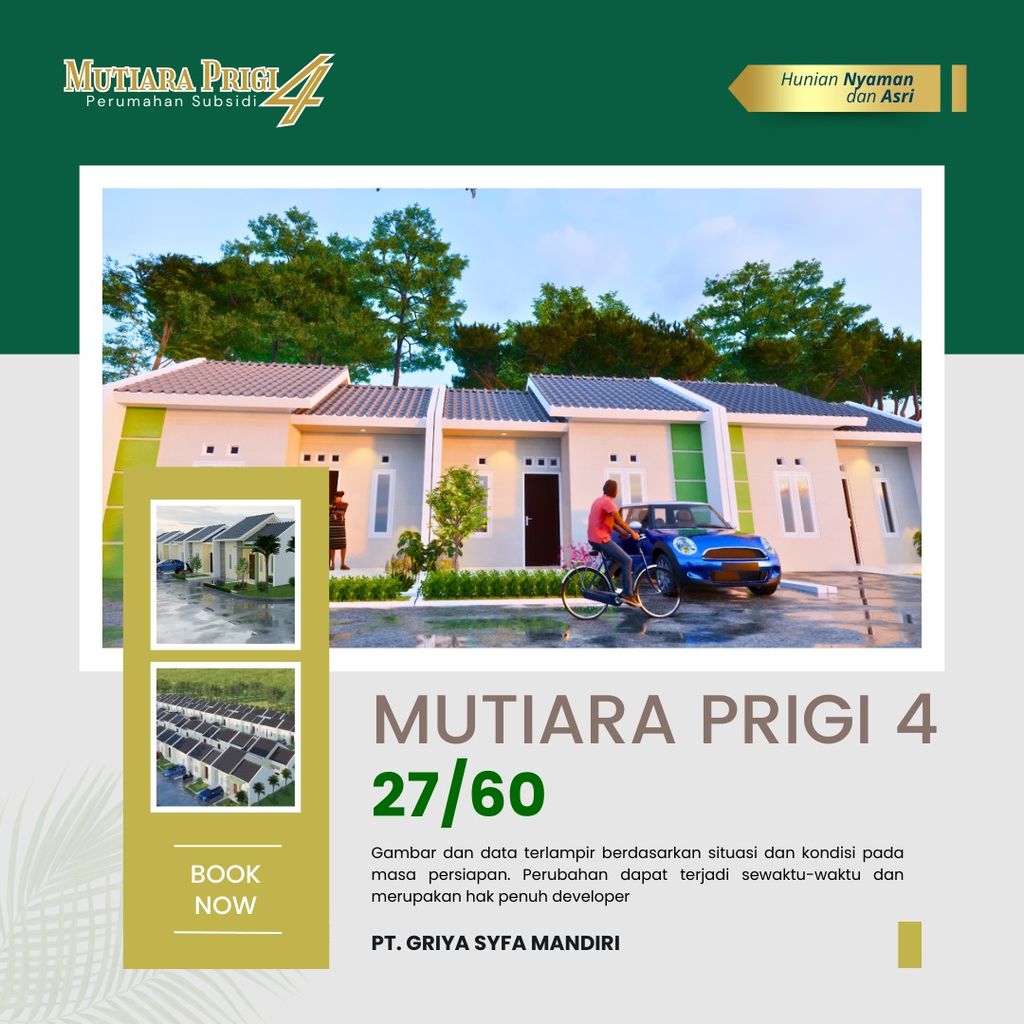 foto tampak rumah tipe 27 perumahan MUTIARA PRIGI 4