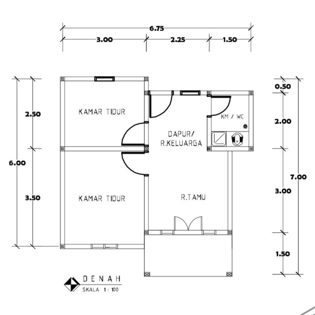 foto denah rumah tipe 36/90 perumahan BUMIKARIM RESIDENCE 3