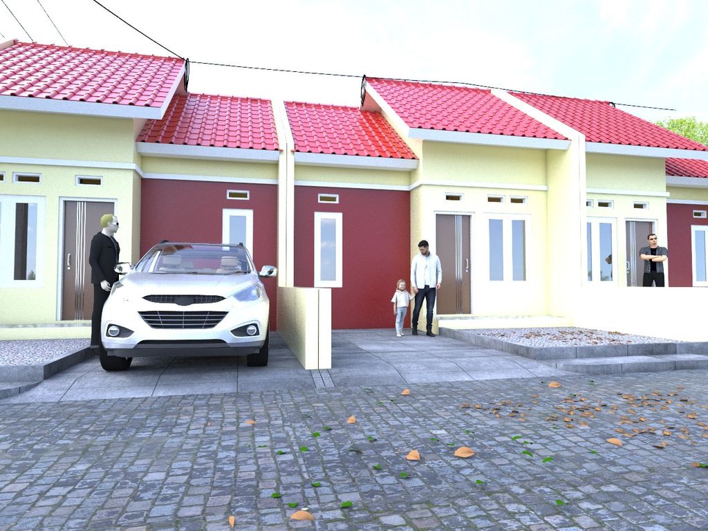 foto tampak rumah tipe RATO1 perumahan RATO AGUNG RESIDENCE