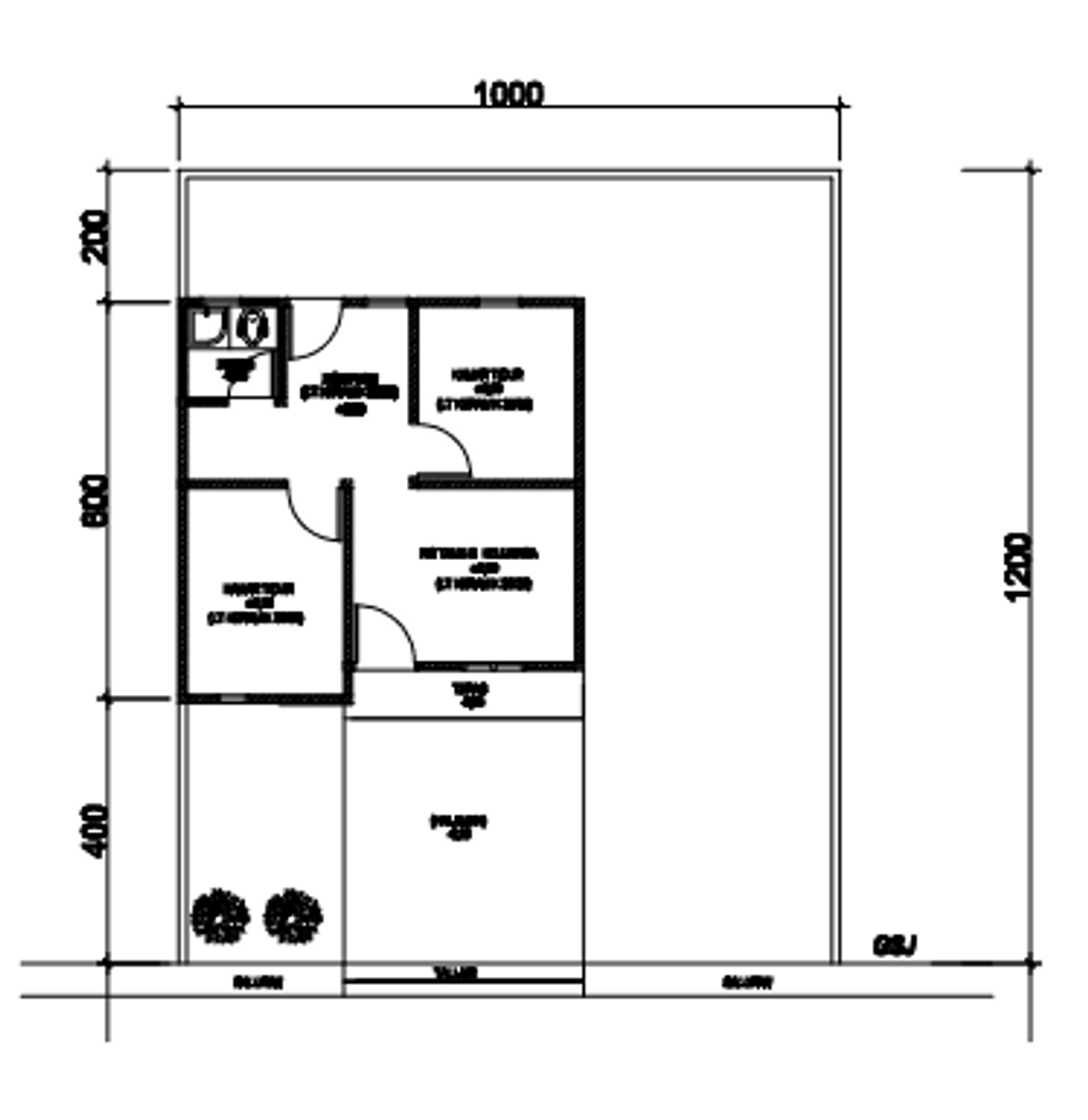 foto denah rumah tipe 36 perumahan FILANDO REGENCY