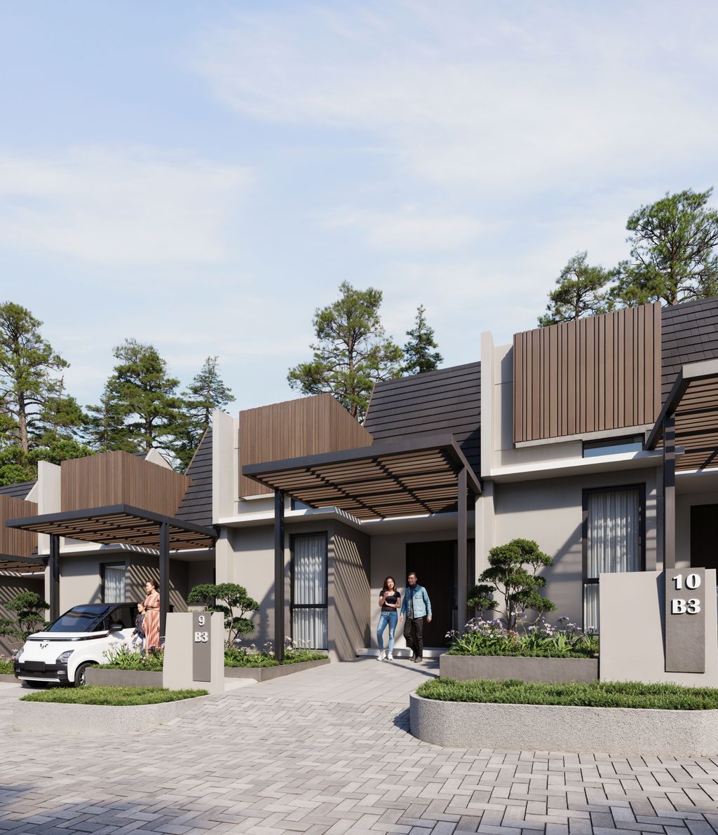 foto tampak rumah tipe 36 DAMAR perumahan CENDANA RESIDENCE 2