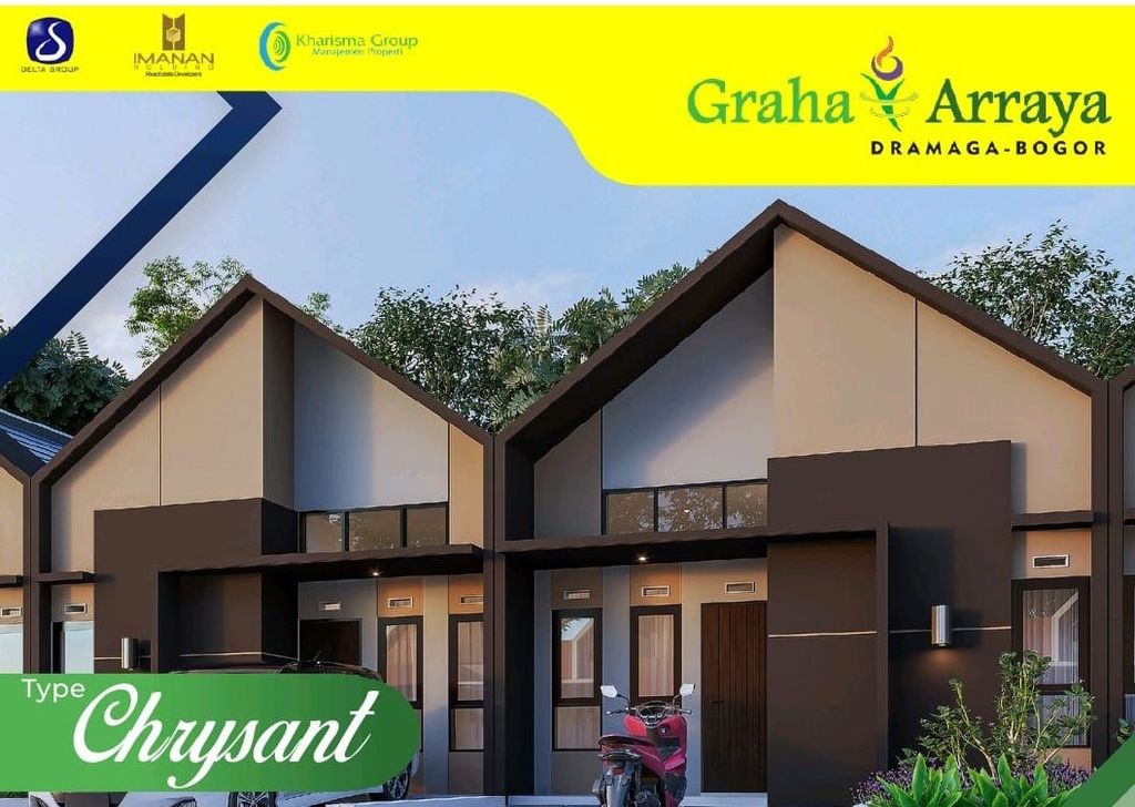 foto tampak rumah tipe CHRYSANT 27+/72 ROW 15 perumahan Graha Arraya