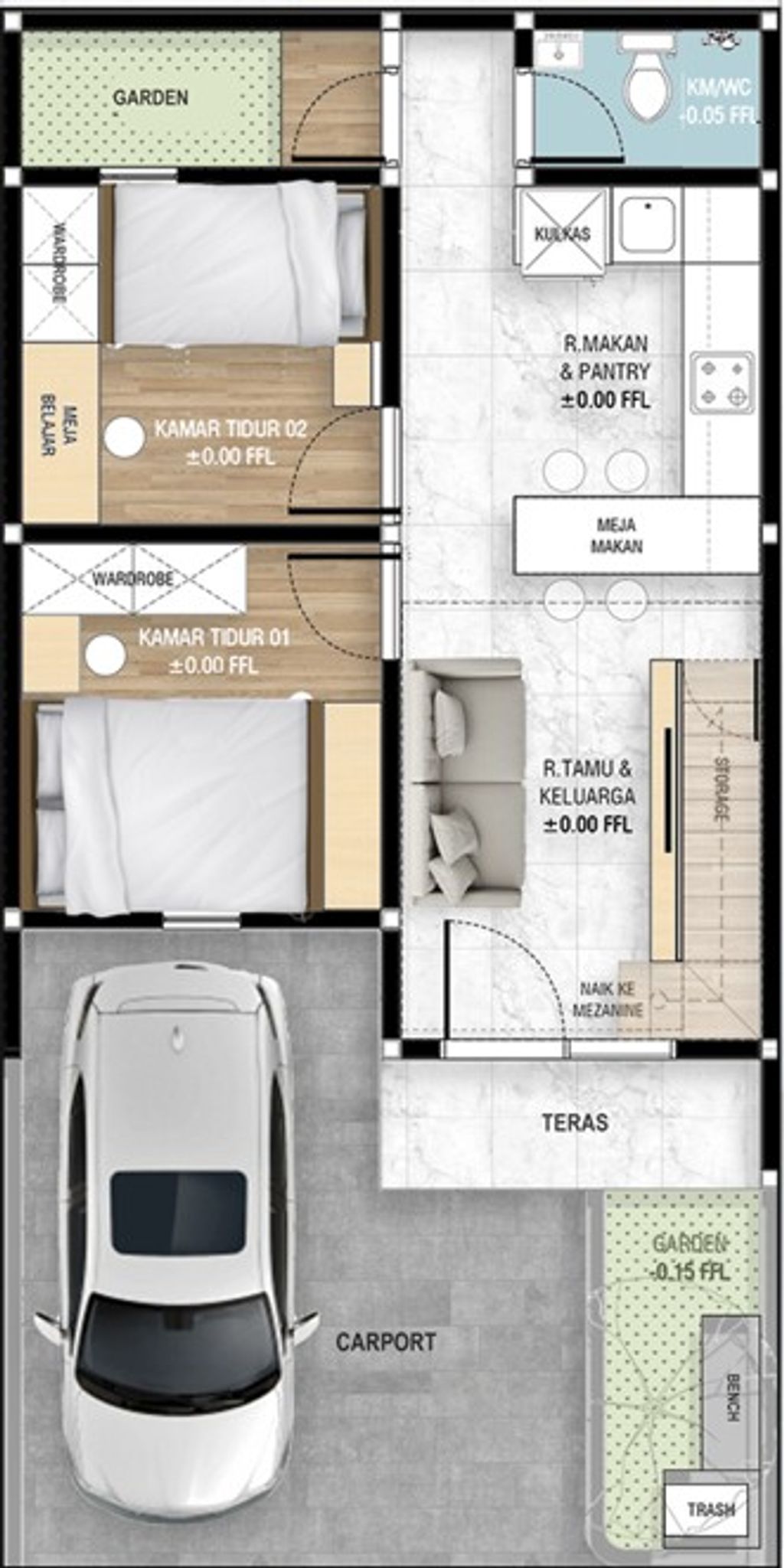foto denah rumah tipe ALDERA 40 perumahan ALDERA RESIDENCE