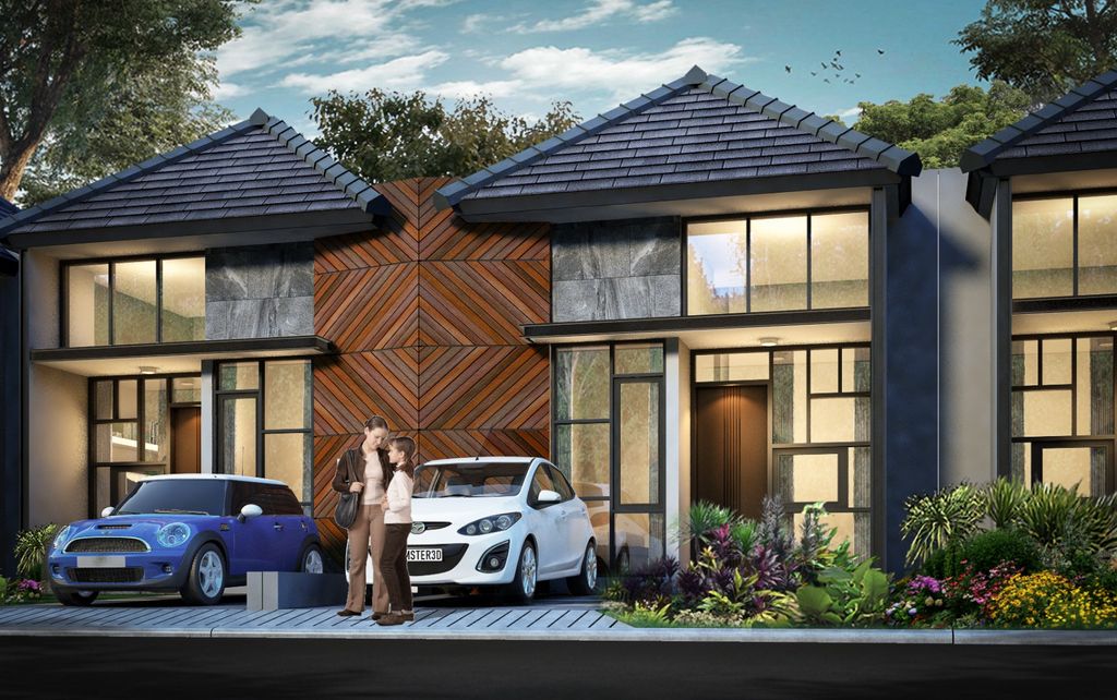 foto tampak rumah tipe Aster Standar perumahan GOLDEN GEMILANG
