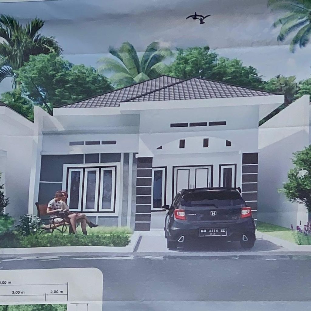 foto tampak rumah tipe 36 RSH 2025 perumahan ANGELLA HILLS