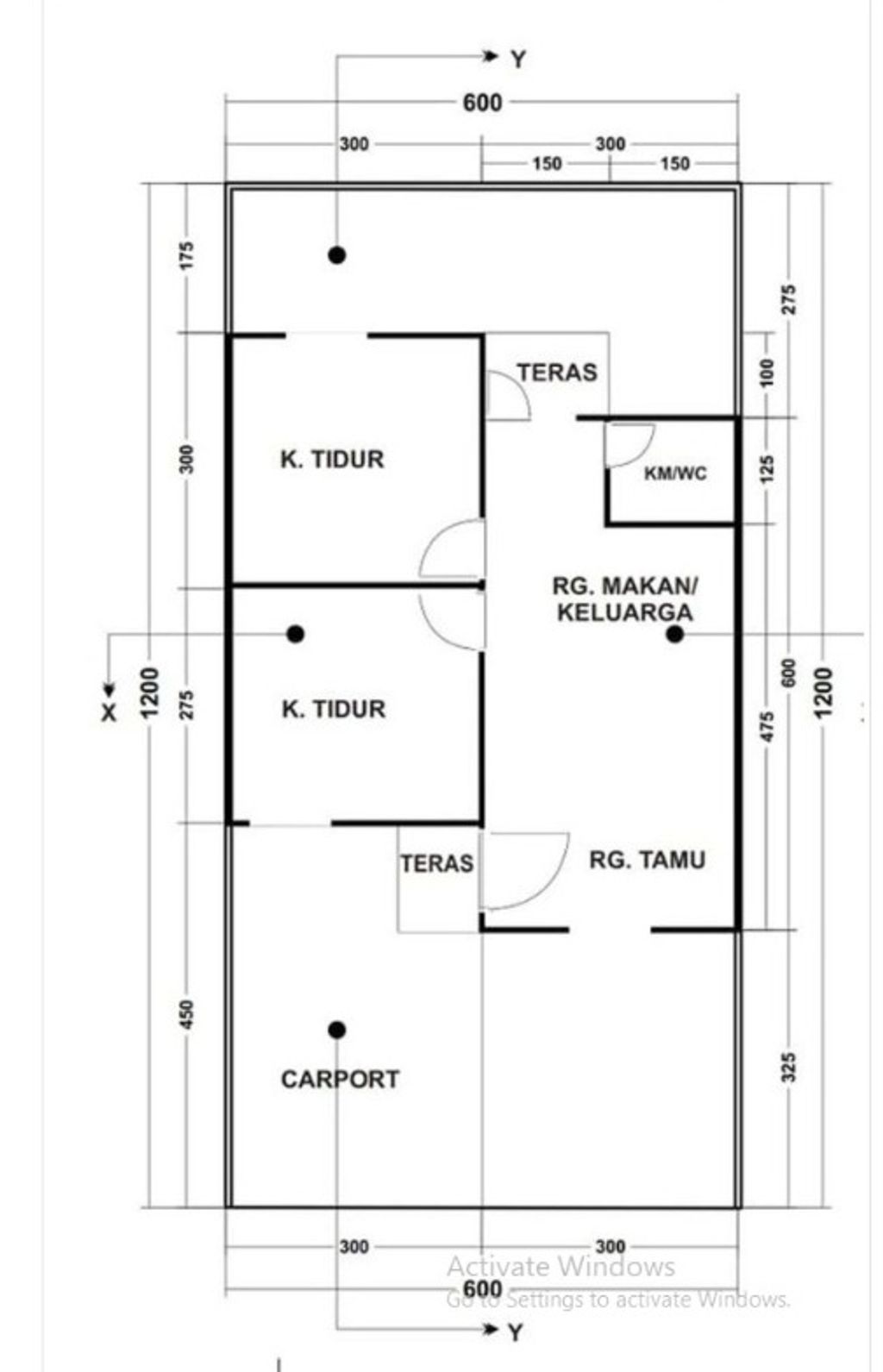 foto denah rumah tipe 36 perumahan RAIHAN PAKKABBA RESIDENCE