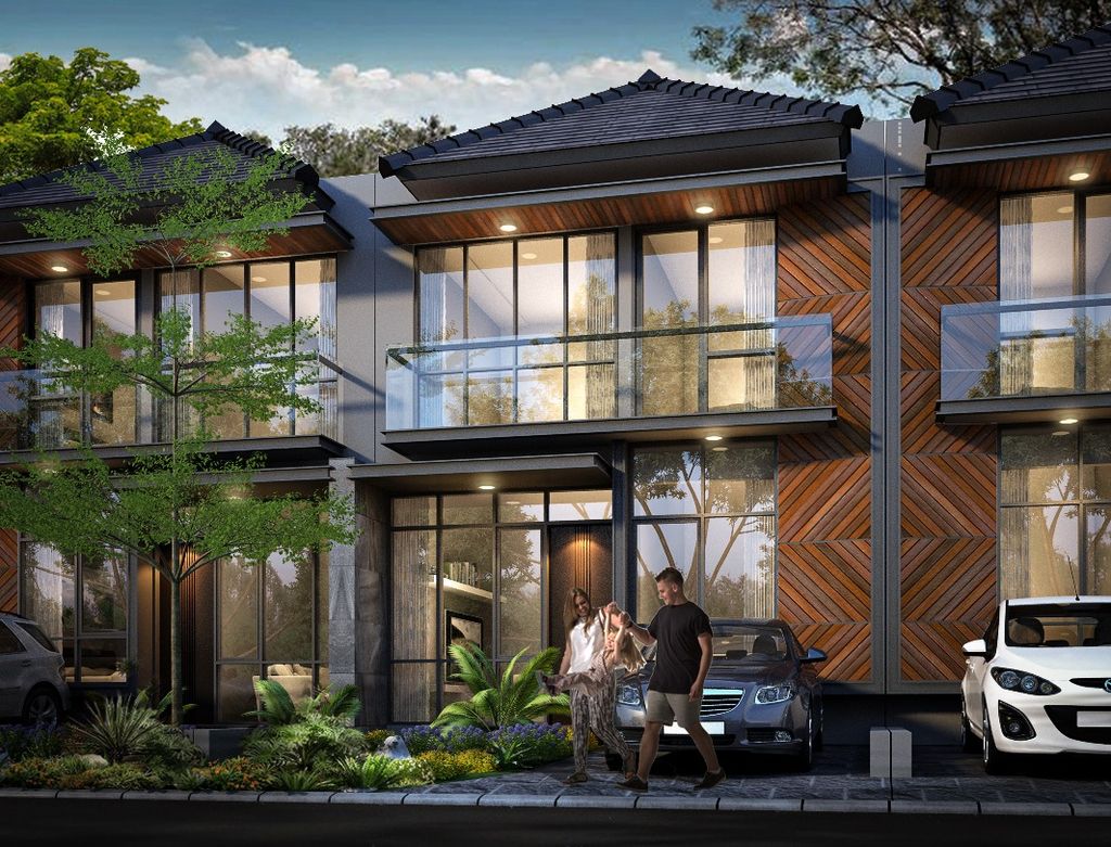 foto tampak rumah tipe Sakura Standar perumahan GOLDEN GEMILANG