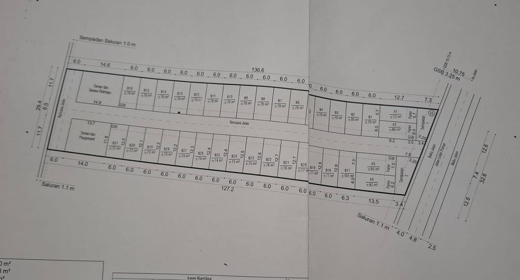 foto denah rumah tipe 35/75 perumahan Aldava My Home Permai 2