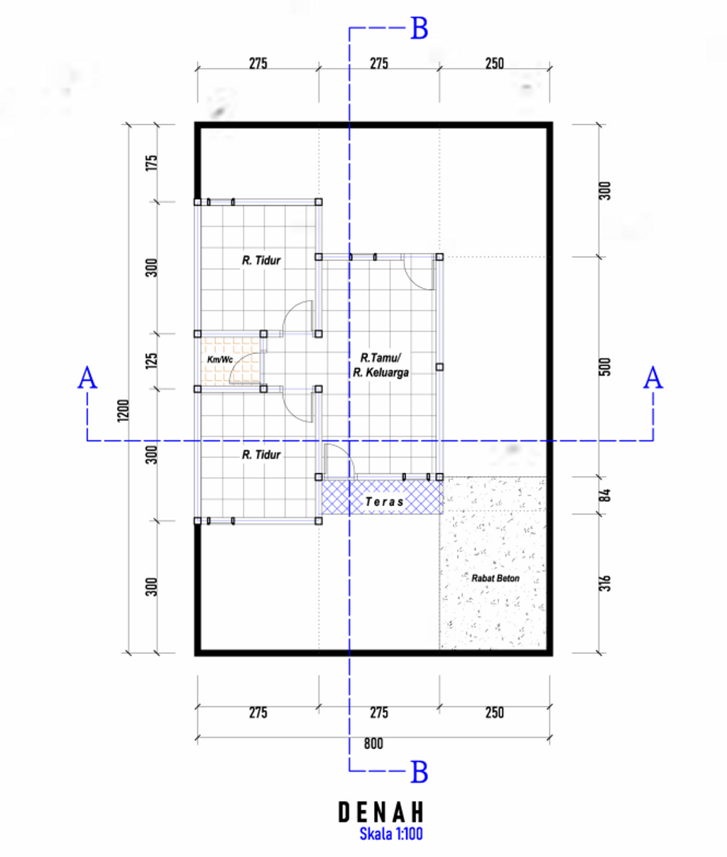 foto denah rumah tipe 36/96 (2025) perumahan GRAND TAIPA RESIDENCE