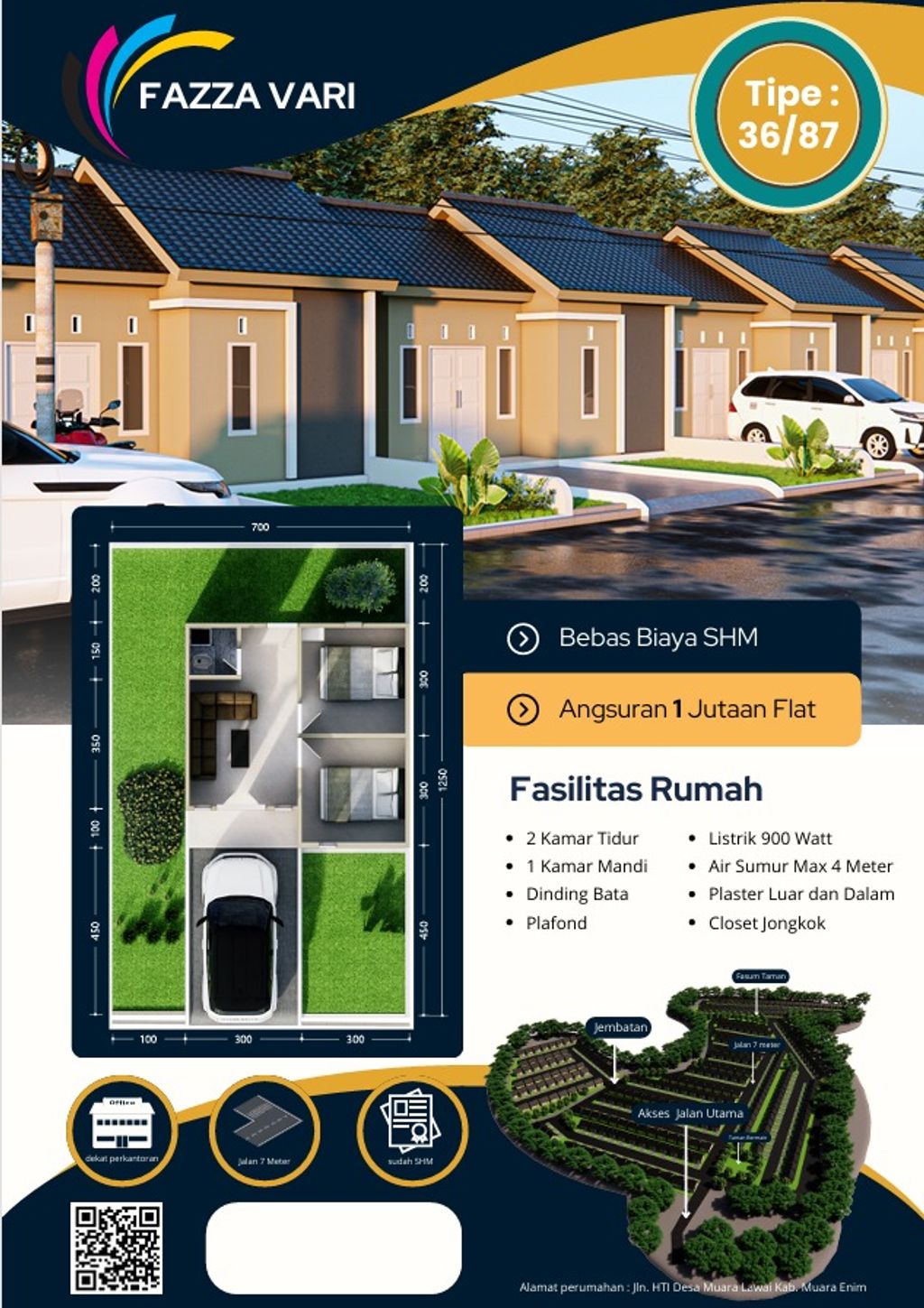foto denah rumah tipe 36 perumahan Perumahan Fazza Vari