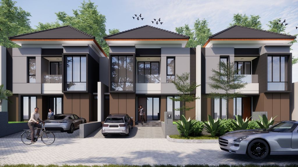 foto tampak rumah tipe 136/162 perumahan Cluster Taman Anggrek - GRAHA PADMA