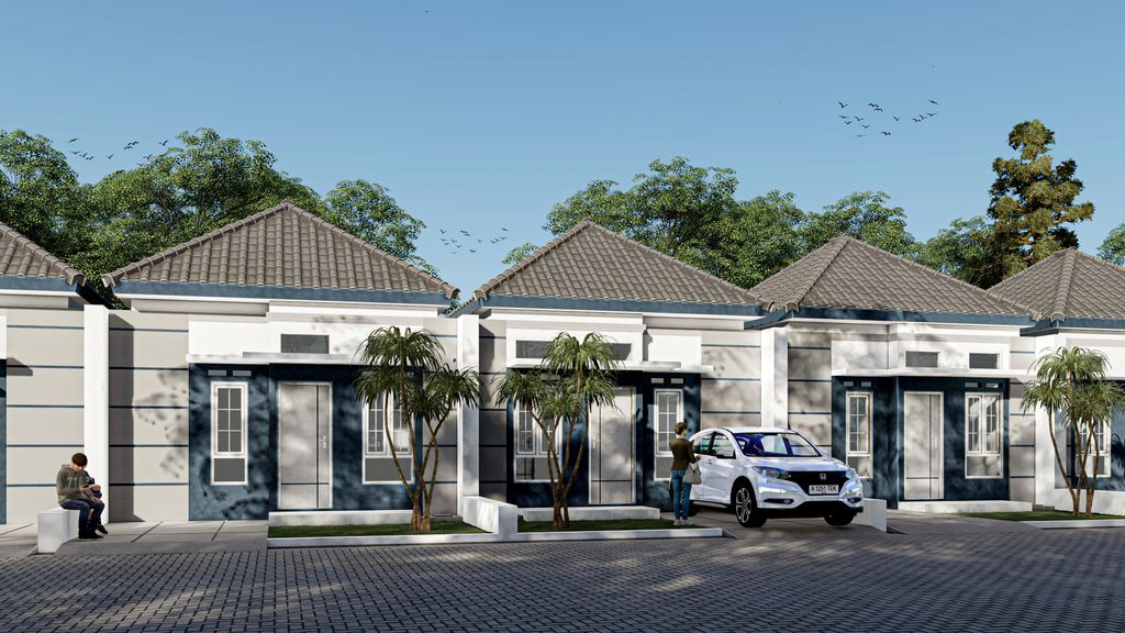 foto tampak rumah tipe 30 perumahan PERMATA JINGGA RESIDENCE