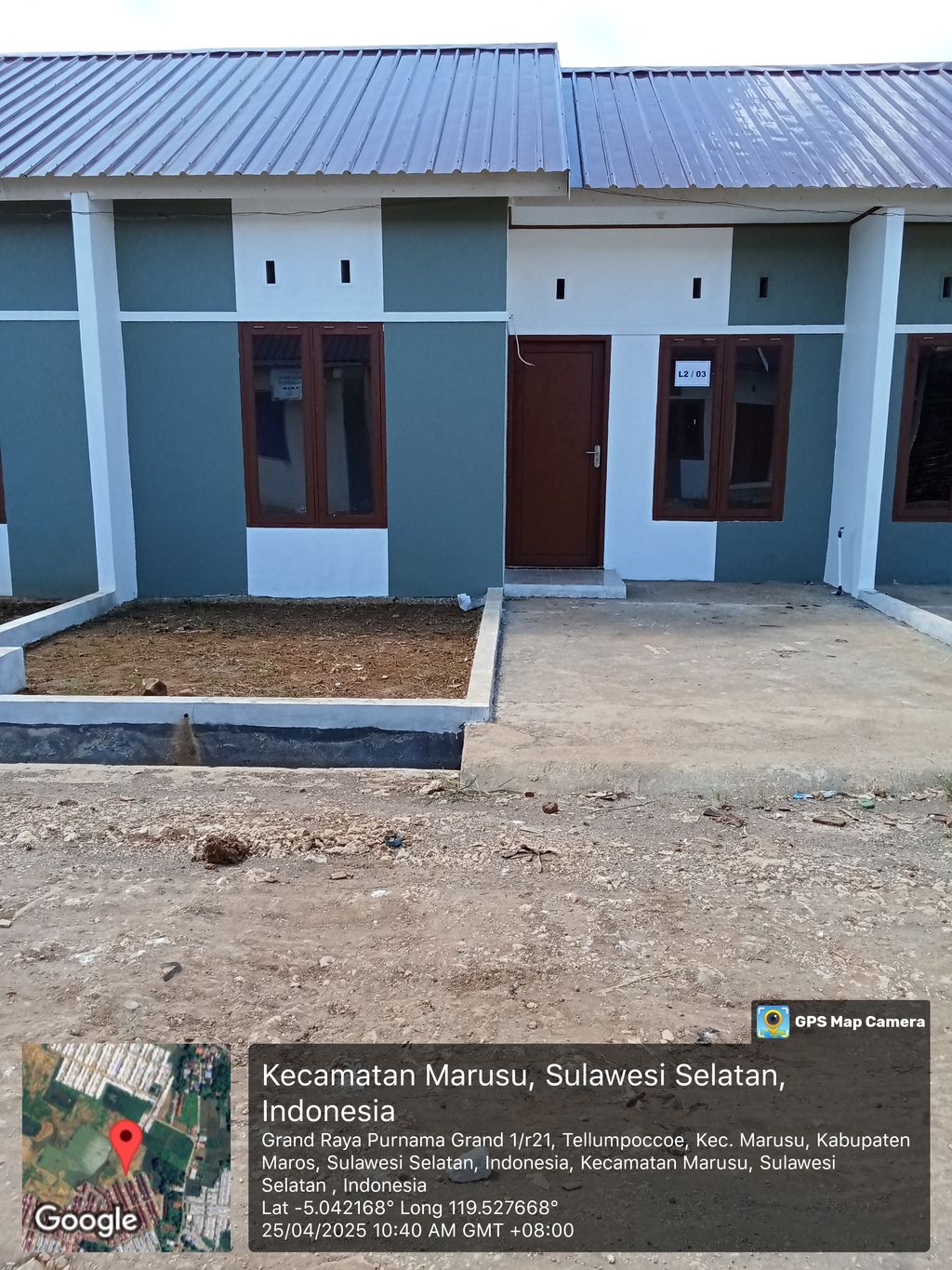 foto tampak rumah tipe 30 perumahan RACHITA GARDEN 2 TAHAP 7