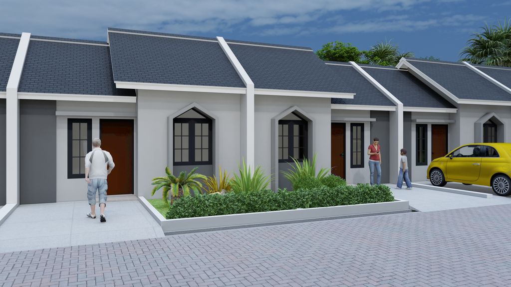 foto tampak rumah tipe Lavender (PMK 2023 - 2024) (subsidi 36-66) perumahan DAEVA PERMAI