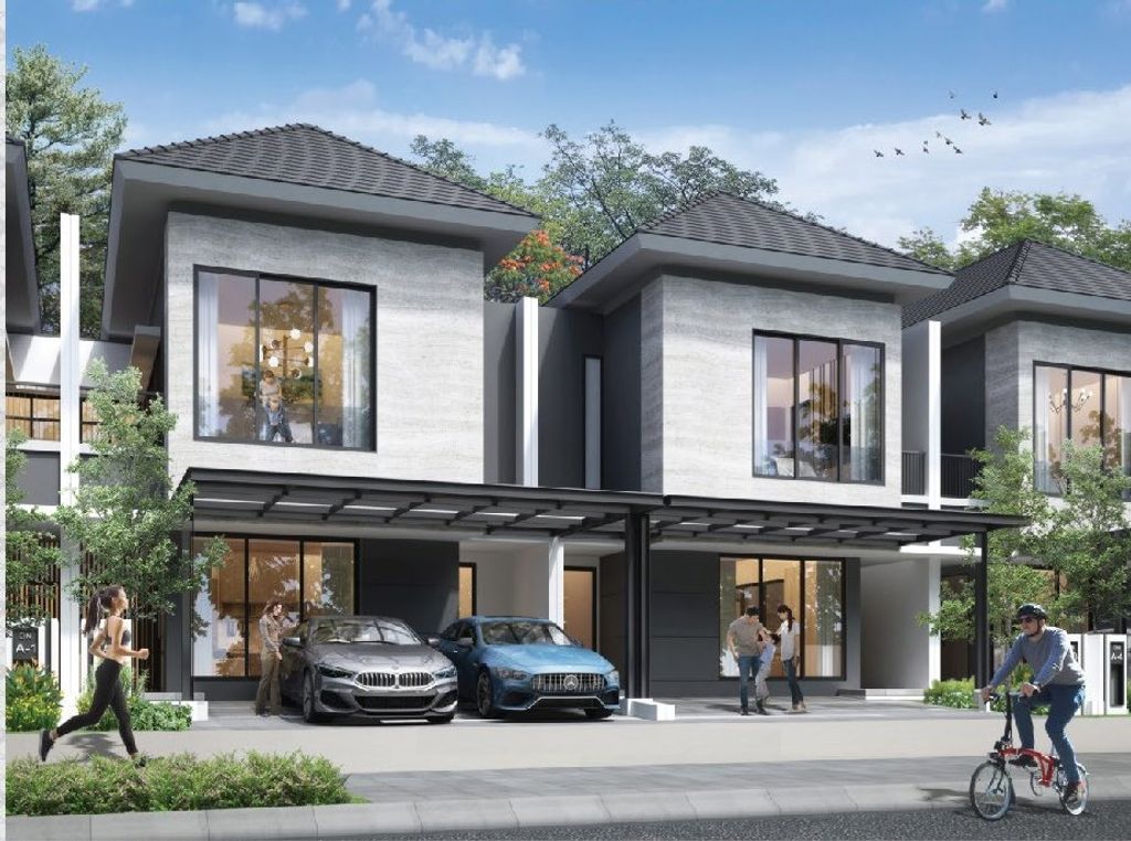 foto tampak rumah tipe ALTON 8 perumahan DISCOVERY ALTON BINTARO JAYA