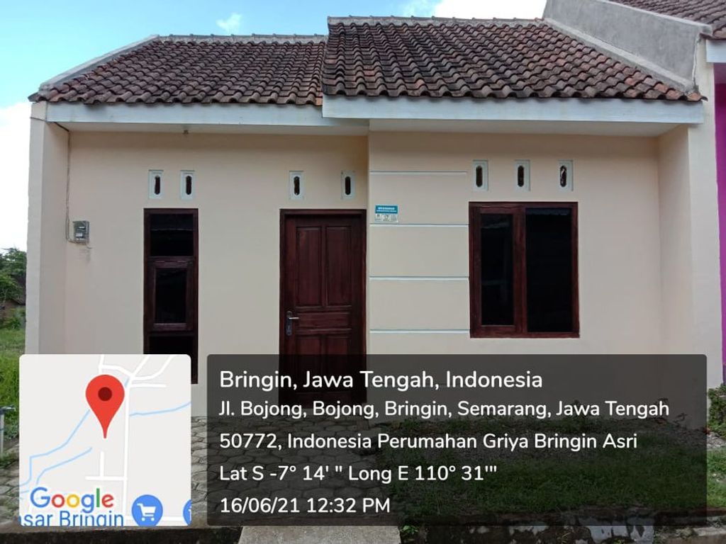 foto tampak rumah tipe 36/60 HARGA BARU TAHUN 2025 perumahan Griya Bringin Asri