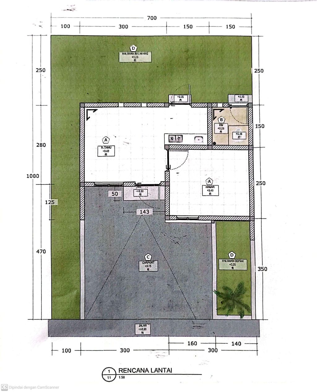 foto denah rumah tipe 21/70 perumahan GAMERSI RESIDENCE 4