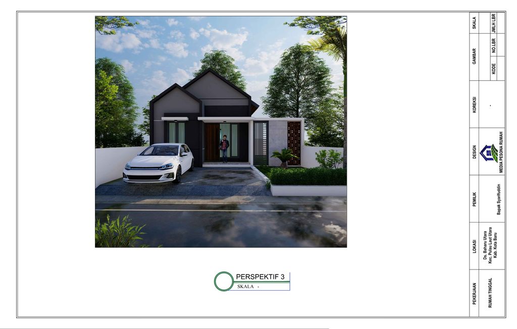 foto tampak rumah tipe 36 perumahan Cahaya Residence