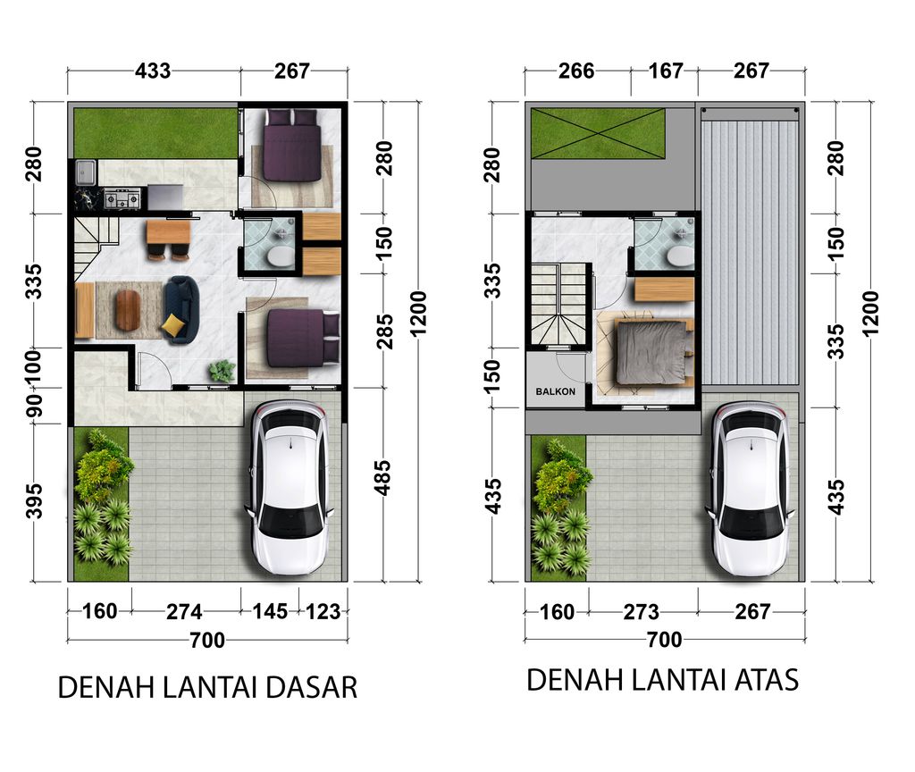 foto denah rumah tipe 60 perumahan CLUSTER SIRANDA VIEW