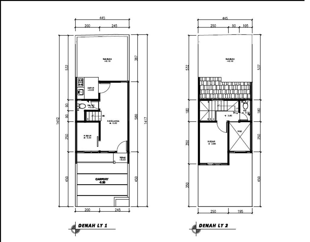 foto denah rumah tipe 41 Compact Void (2 KT) (445) perumahan Seroja Home Residence 4