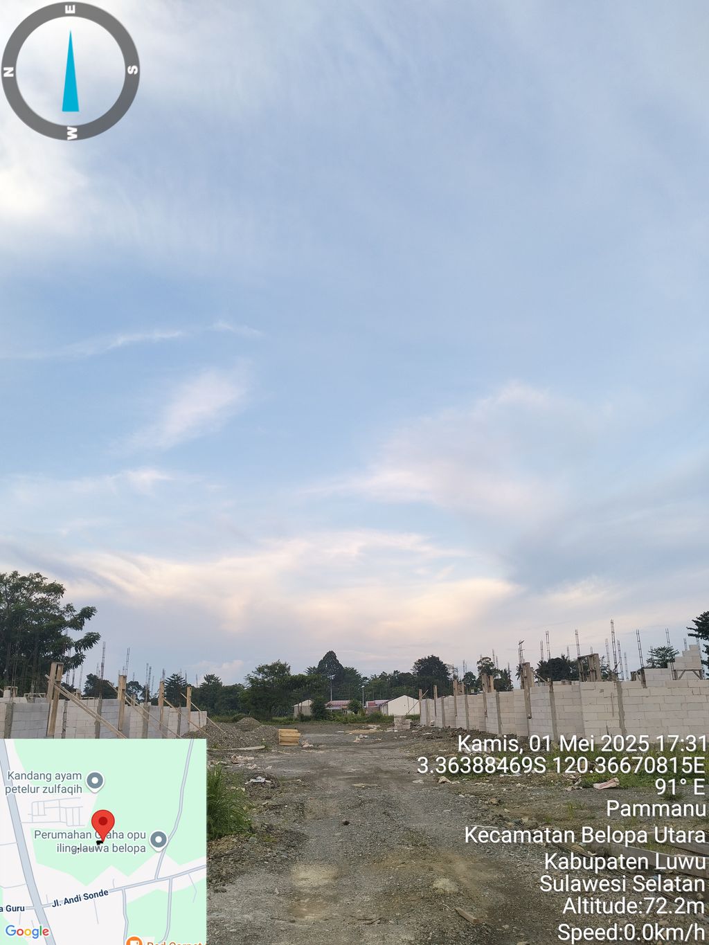 foto posisi tengah perumahan PERUMAHAN GRIYA NAFIQAH PAMMANU (TAHAP 2)