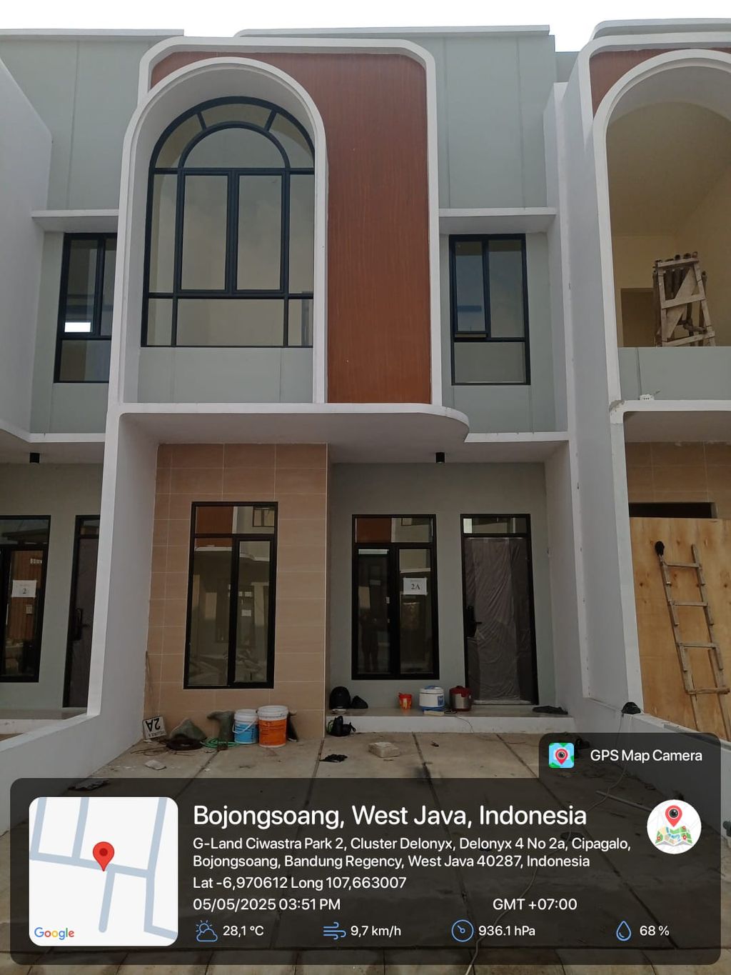 foto tampak rumah tipe 43 Compact 3 Kamar HC (523) perumahan G-Land Ciwastra Park 2