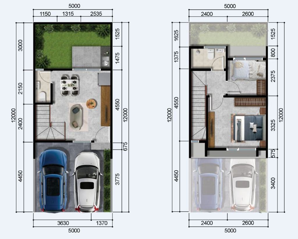 foto denah rumah tipe PEARL X2 perumahan GR 33A EXT GRAHA RAYA