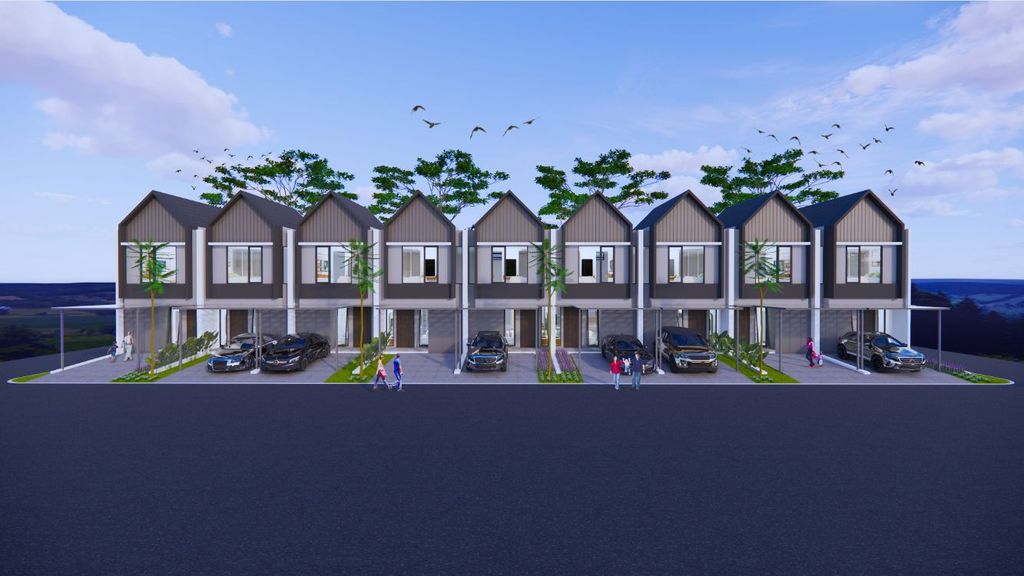 foto tampak rumah tipe JADE Y2 perumahan GR 33A EXT GRAHA RAYA