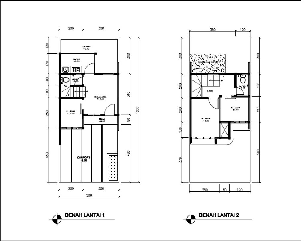 foto denah rumah tipe 43 Compact 3 Kamar HC (523) perumahan G-Land Ciwastra Park 2