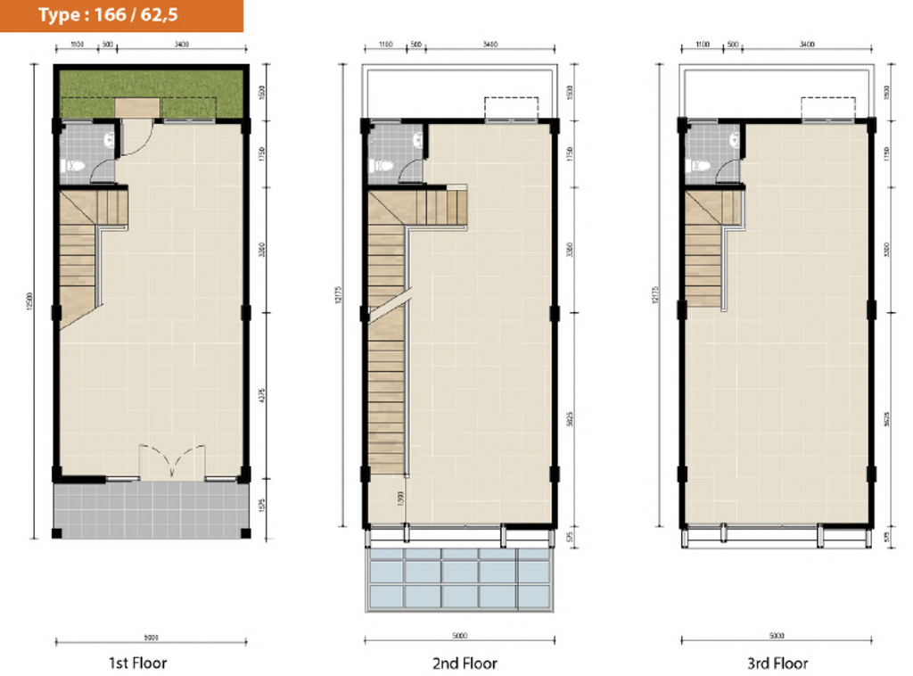 foto denah rumah tipe T.166/62 perumahan GRAND WISATA ZONA 3
