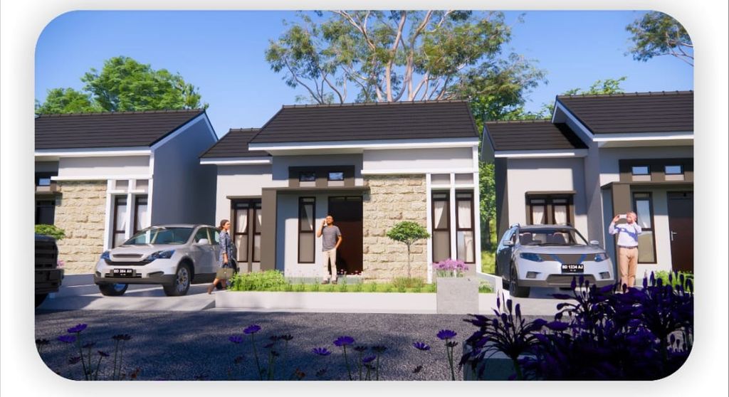 foto tampak rumah tipe 36 perumahan ADAM PARKLAND