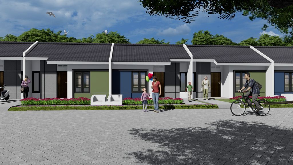 foto tampak rumah tipe LILY G perumahan PERMATA MUTIARA MAJA - CLUSTER BERYL