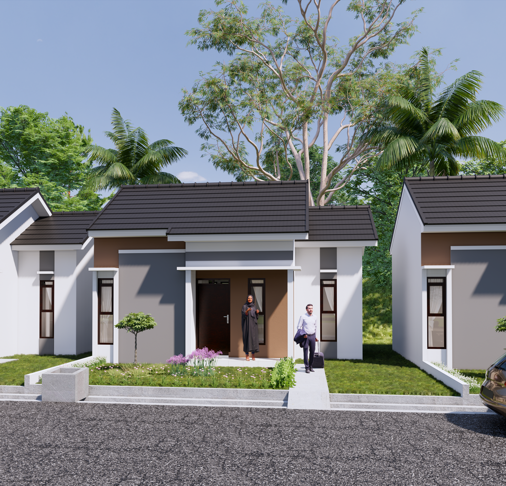 foto tampak rumah tipe 36 perumahan Karya Permata Residence