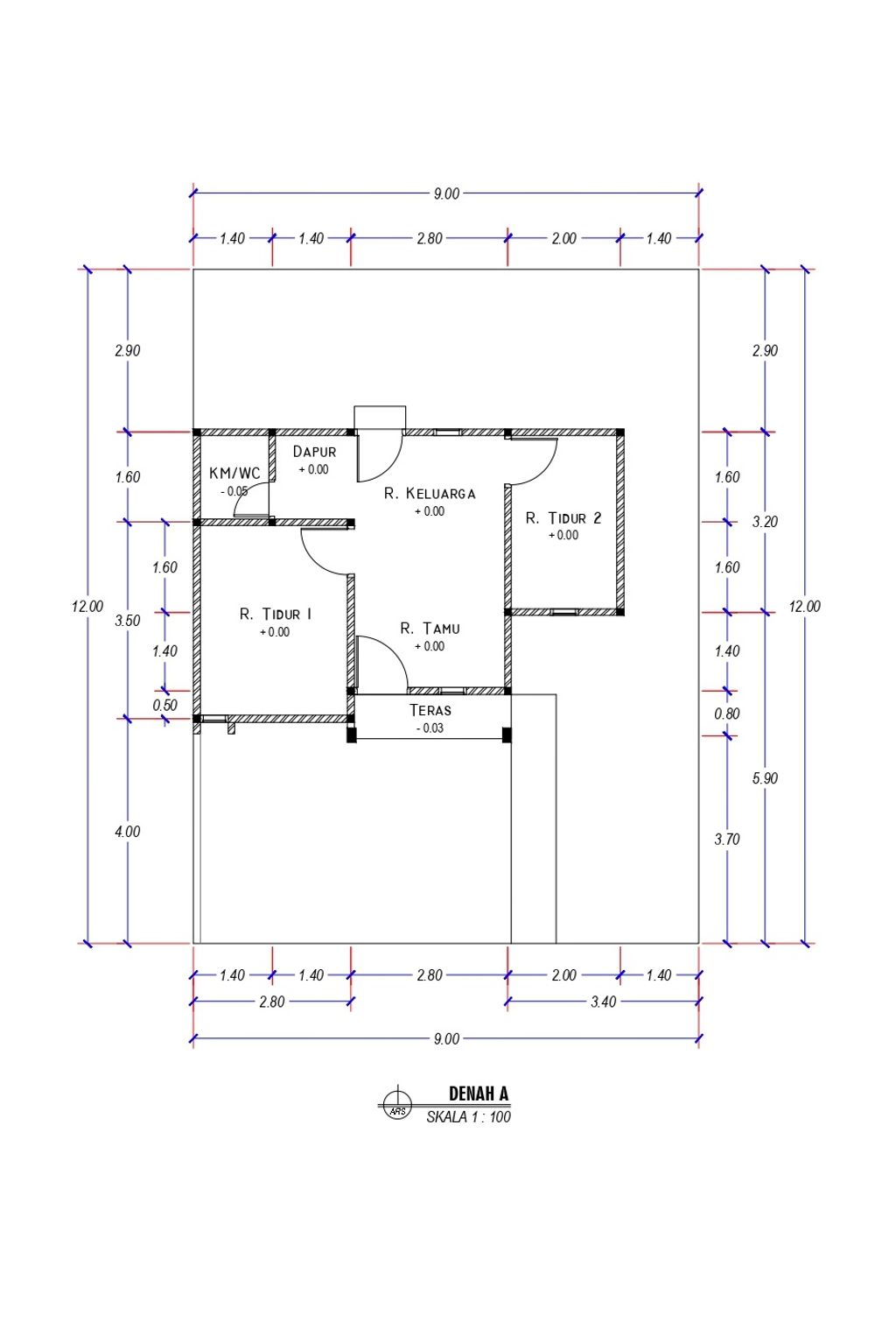 foto denah rumah tipe 36 perumahan Karya Permata Residence