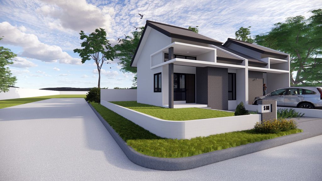 foto tampak rumah tipe Wirya (Standard) perumahan Bumi Pakuan