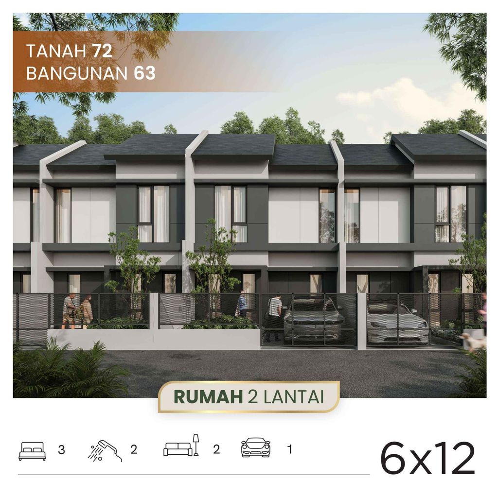 foto tampak rumah tipe RUMAH 6X12 perumahan PARK SUNRISE