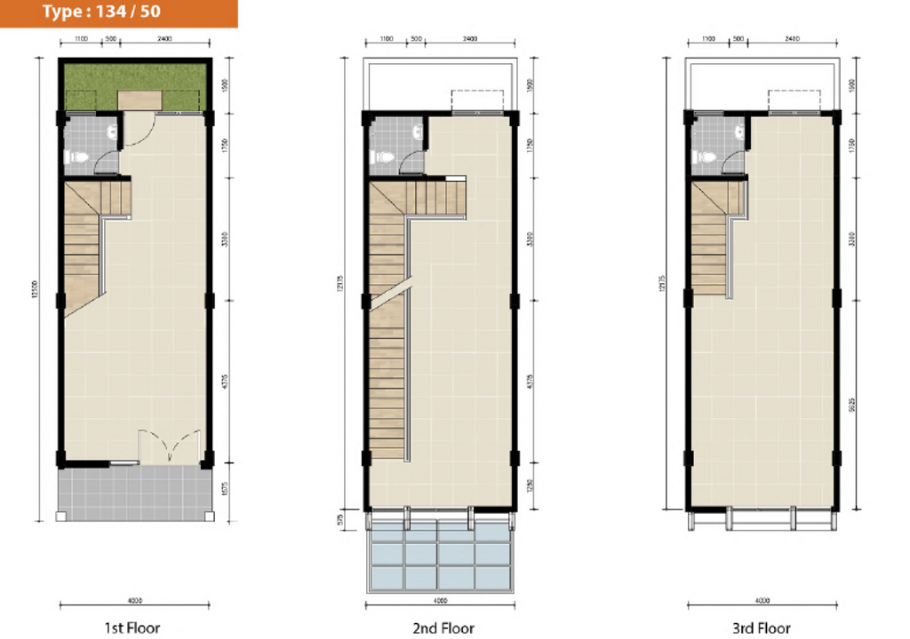 foto denah rumah tipe T.134/50 perumahan GRAND WISATA ZONA 3