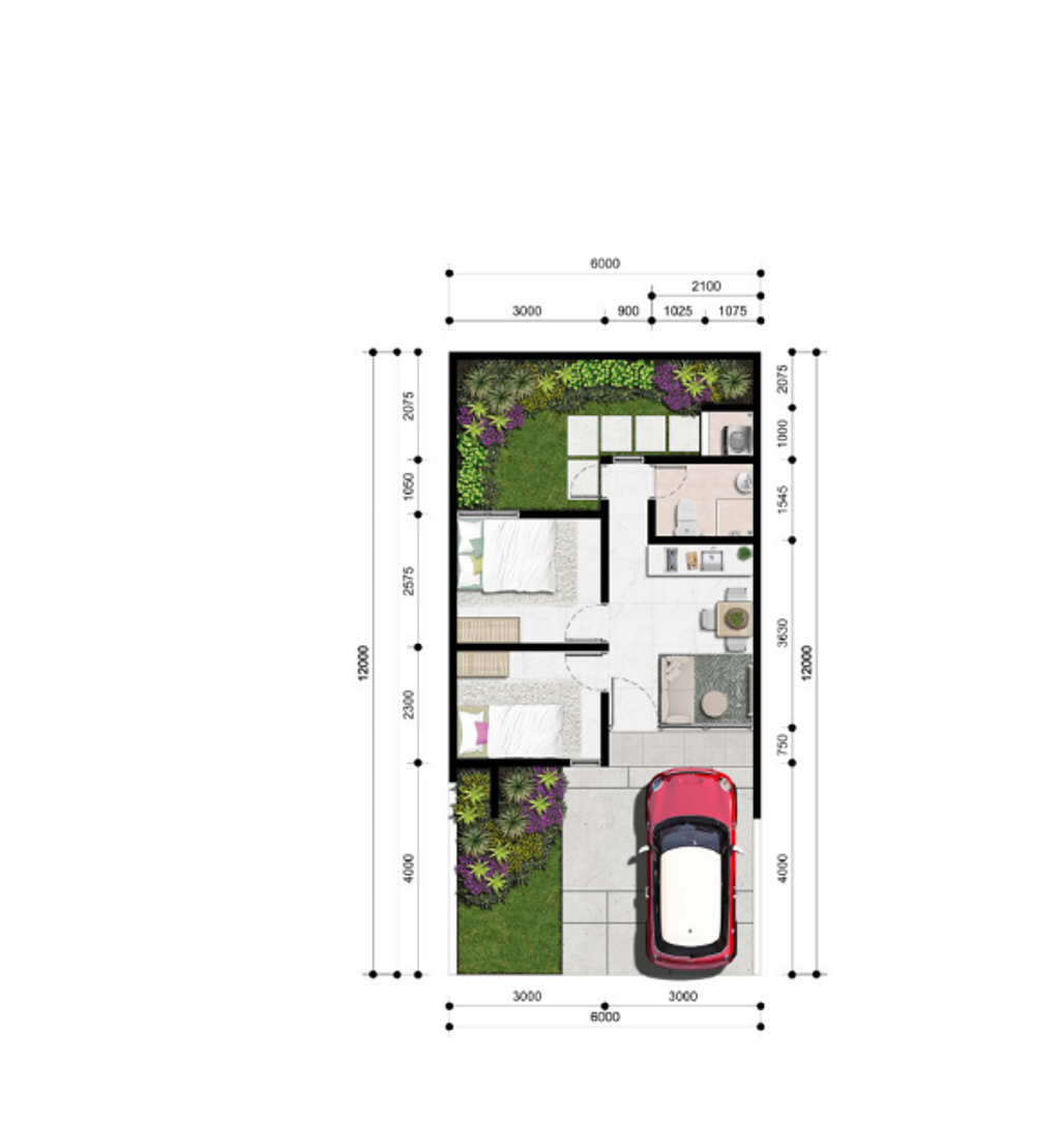 foto denah rumah tipe LIERRE perumahan CitraGarden Serpong Cluster Elaia