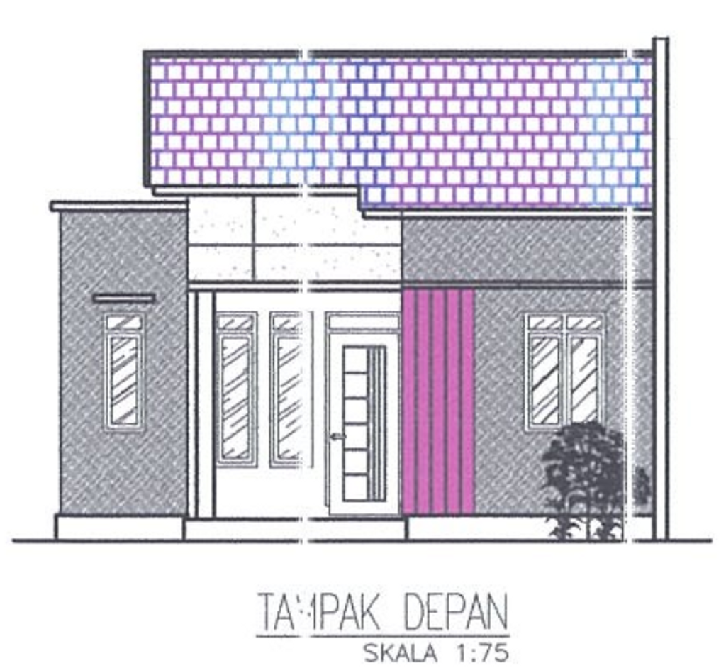 foto tampak rumah tipe 36 (121,2) perumahan PERUMAHAN GRIYA PURNAMA PENDAWA